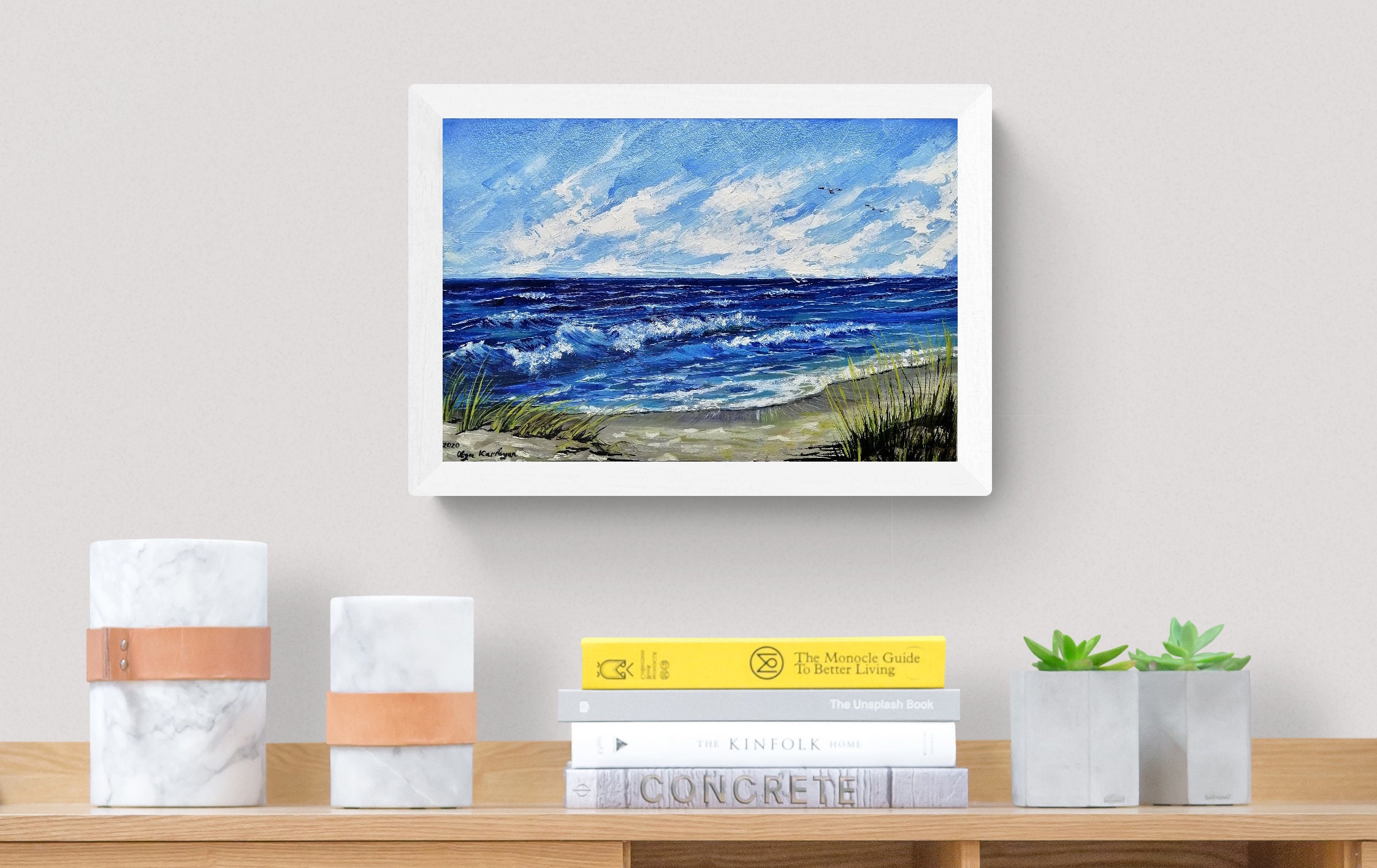 Virginia Beach Painting Seascape Original Art Ocean Oil Etsy UK