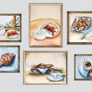 Sardine art original painting Sardines still life oil painting miniature Anchovy fish painting French country kitchen art 4x6 bild 11