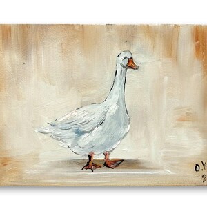 Mallard duck painting original miniature art Vintage duck oil painting farmhouse kitchen wall art country decor duck hunting gift 4x6 4x6inch panel