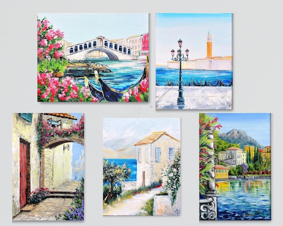 Mount Fuji Sakura Oil Painting Original Japanese Cityscape Art