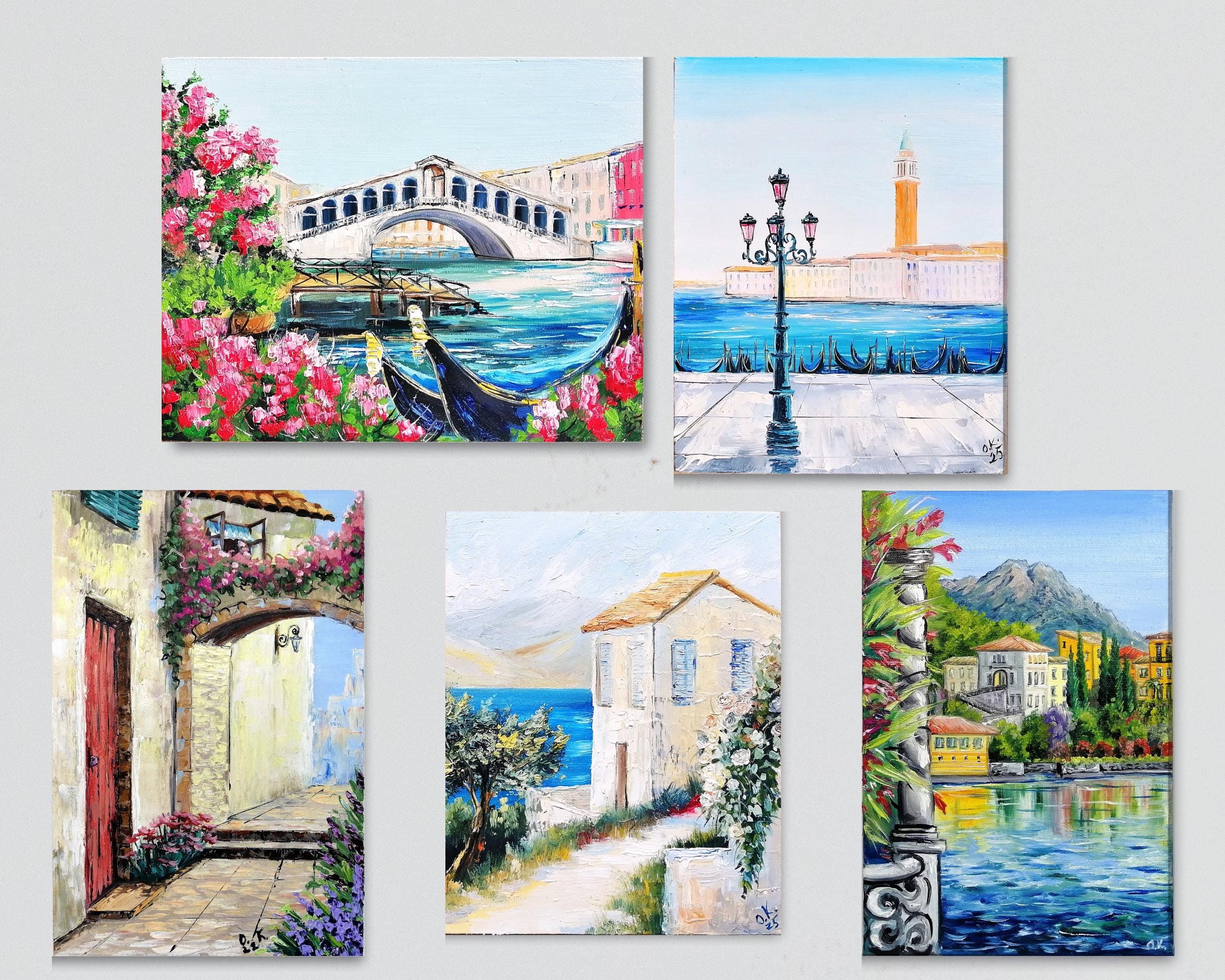 Sakura Painting: Mount Fuji Japanese Cityscape Art, Cherry Blossom