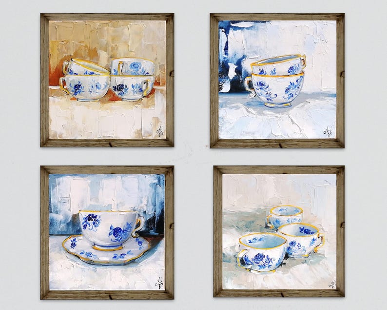 Sardine art original painting Sardines still life oil painting miniature Anchovy fish painting French country kitchen art 4x6 bild 20