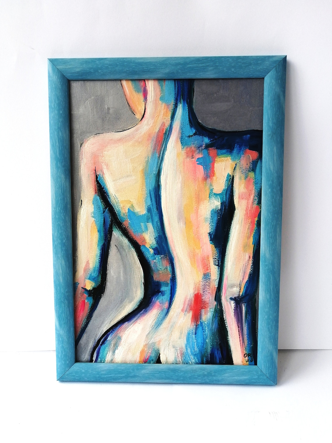 Clearance SALE Female body abstract oil painting framed Etsy
