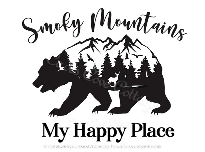 Smoky Mountain Happy Place SVG | Etsy