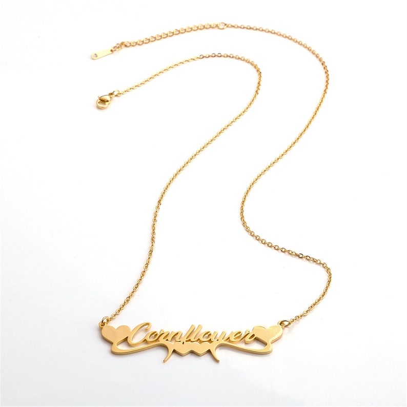 Personalized Name Pendant Necklace Custom Name Tag Necklace Etsy