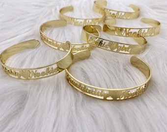 Personalized Name Bangle,Custom Name Bangle,Name Cuff Bangle,Nameplate Bangle,Stainless Steel Cuff Bangle,Gold Name Bangle,Gift For Her