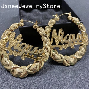 Bamboo Hoop Earrings Set In 14k Gold - Macy's