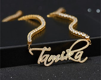 Tennis Name Necklace - Etsy Australia
