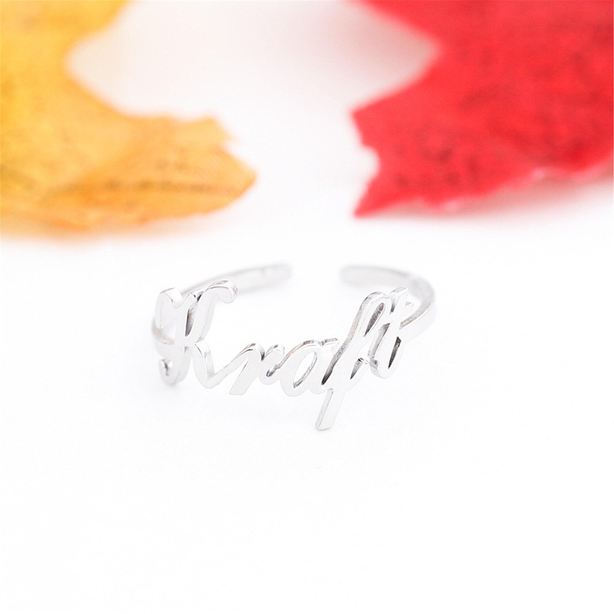 Personalized Name Ring Name Stacking Rings Custom Ring Etsy
