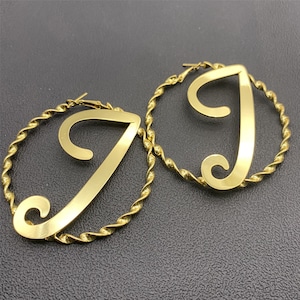 Custom Name Hoop Earrings, Name Earrings, Hoop Earring, Initial Earrings, Name Hoops, Gold Hoop Earring, Personalized Earrings, Gift for her