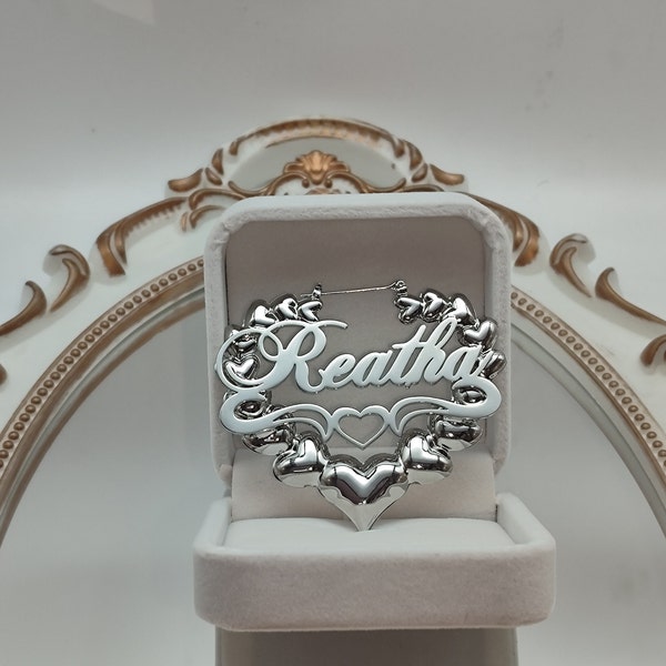 Name Hoop Earrings Etsy