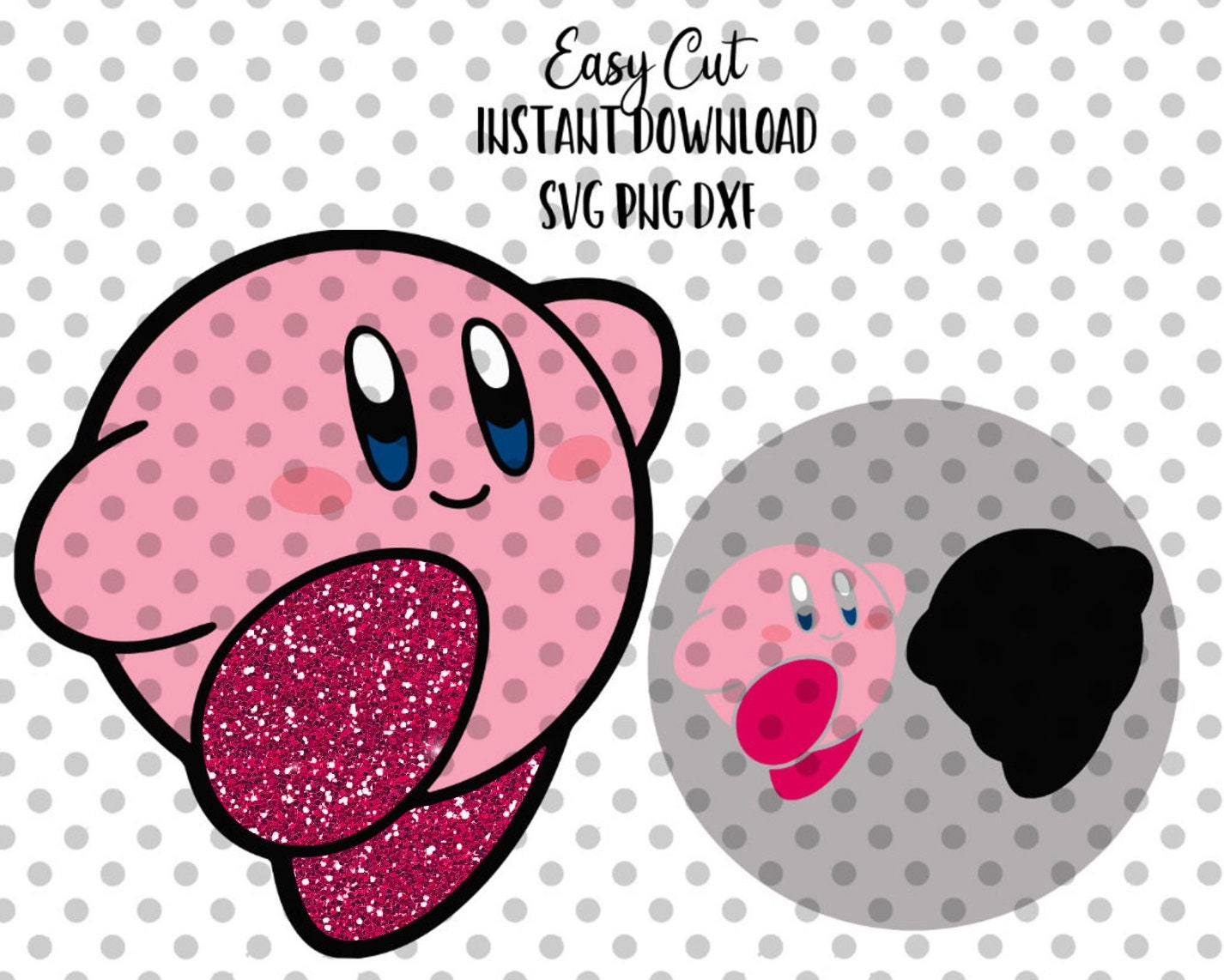 Kirby svg Kirby Star SVG Easy Cut Layered By Color Cutting | Etsy