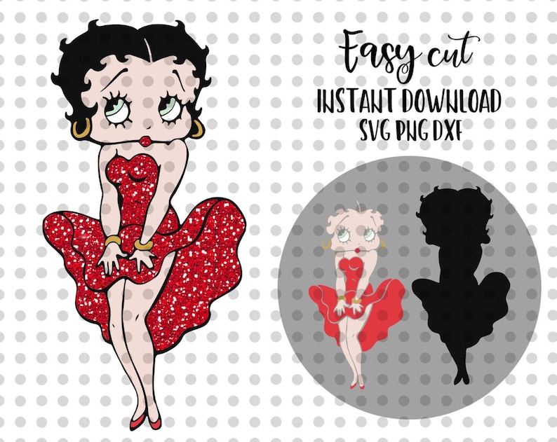 Download Betty Boop SVG Easy Cut Layered By Color Cutting File for ...