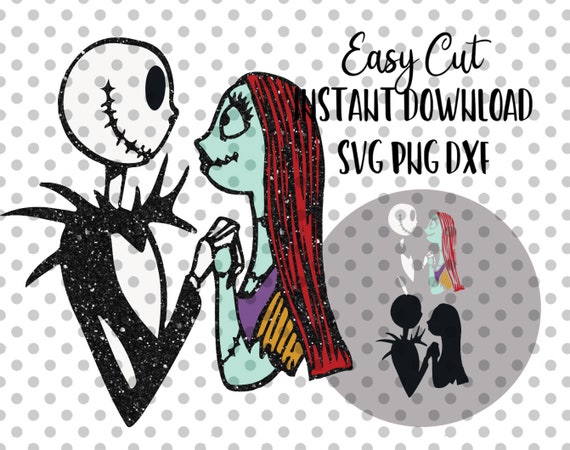 Jack and Sally SVG Easy Cut Layered By Color Cutting File | Etsy