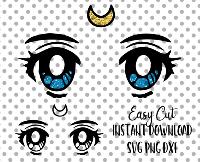 Download Anime Eyes svg Easy Cut Layered By Color Cutting file | Etsy