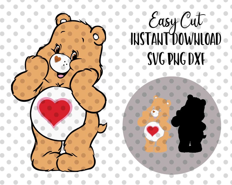 Tender Heart Svg Care Bears Svg Easy Cut Layered By Color Etsy