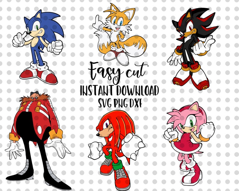 Download 6 Sonic SVG Bundle Sonic Svg Tails Svg Easy Cut Layered By ...