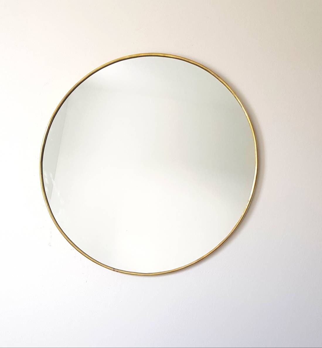 Miroirs en Laiton Ronds à Bord Fin