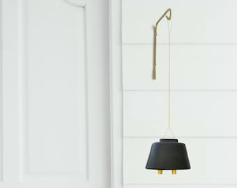 Home Entrance Decor | Ceramic Bell with Two Brass Clappers and Hanger | Set of Ceramic Bell and Brass Hanger