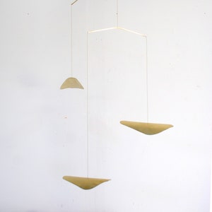 Gold Leaves Mobile | Kinetic Mobile of Brass