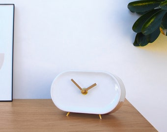 Modern Ceramic Shelf Clock , Home Office Decor
