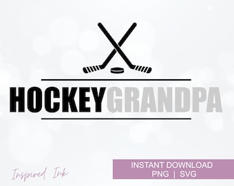 Hockey Abuelo PNG - SVG - Taza de Hockey - Camiseta del abuelo - Archivo de corte de silueta cricut