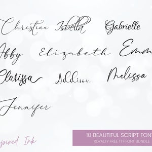 Thin Script font bundle digital Download ~ Cursive Fonts for Weddings logos designs or Cricut and Silhouette projects