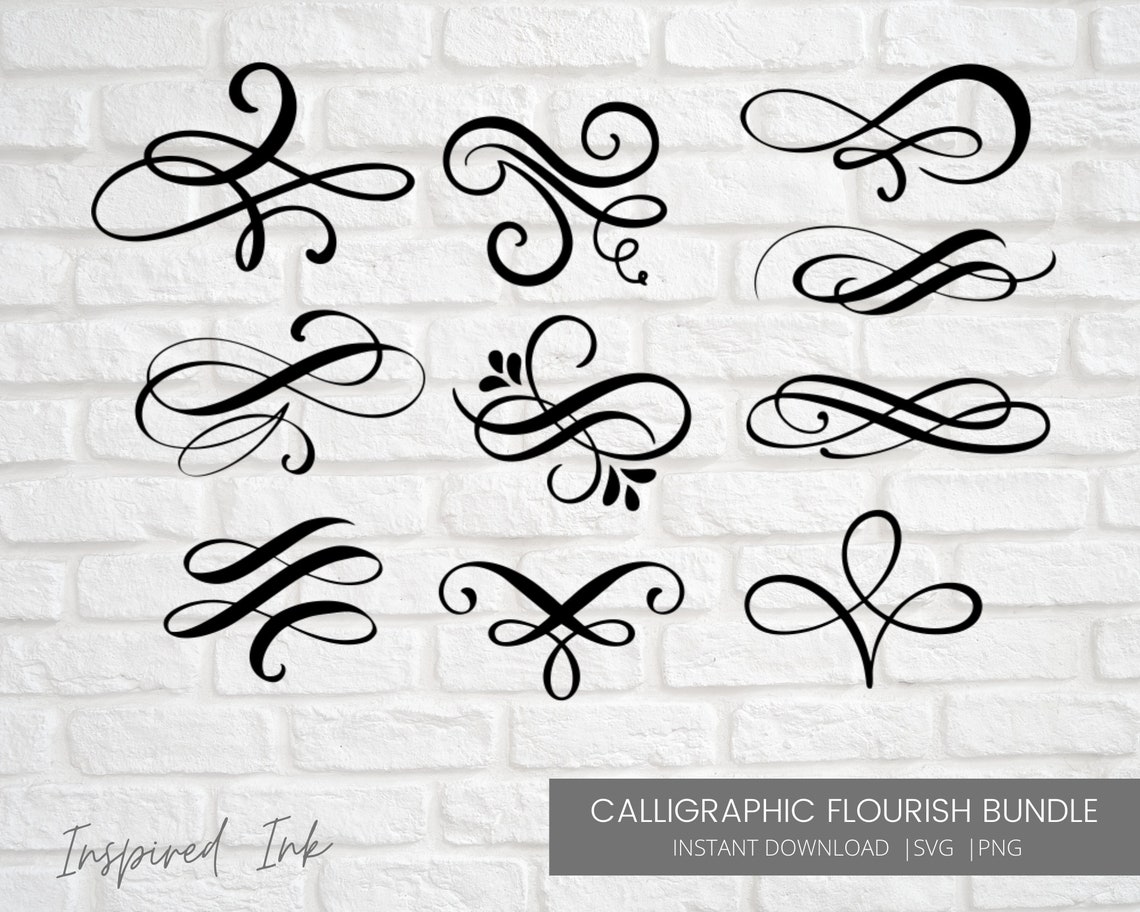 Flourish Cut File embellishments Fancy Designs Cricut Designs