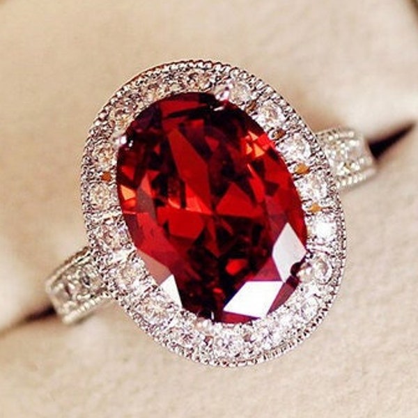 Red Ruby Ring - Etsy