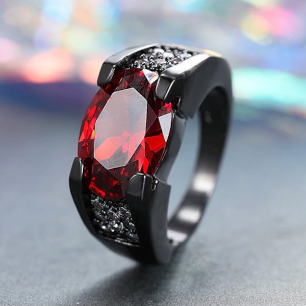 Red Stone Ring - Etsy