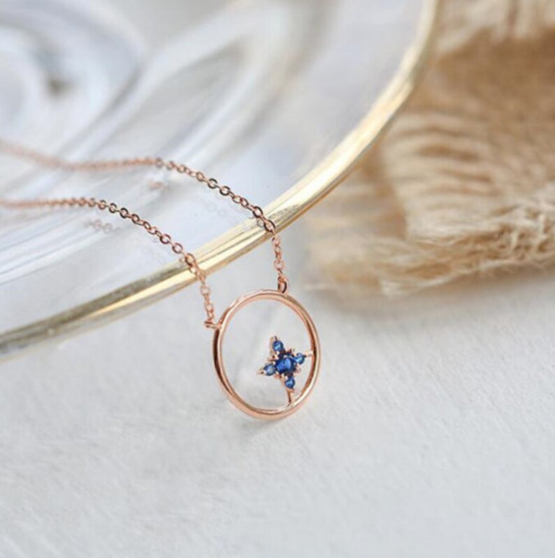 925 Sterling Silver,Minimalist Necklace,Boho Necklace,Dainty Necklace Sweet Simple Four Star Pendant Bridesmaids Jewellery. Gift for her