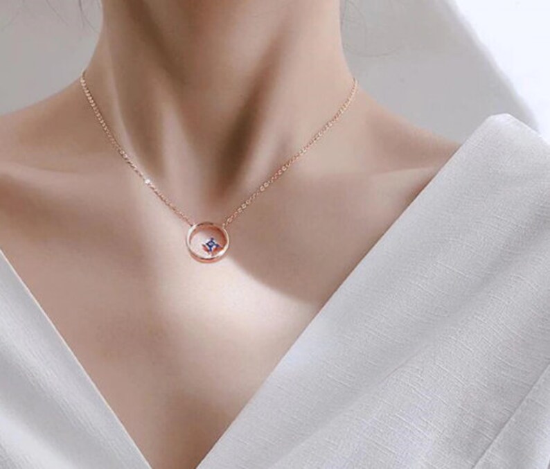925 Sterling Silver,Minimalist Necklace,Boho Necklace,Dainty Necklace Sweet Simple Four Star Pendant Bridesmaids Jewellery. Gift for her
