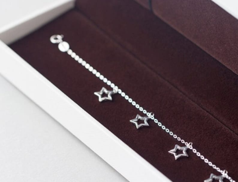 Simple Anklet. Adjustable Anklet Star Anklet Anklets For Women Star Jewelry Boho Anklet Anklet Silver Anklet Boho Anklet