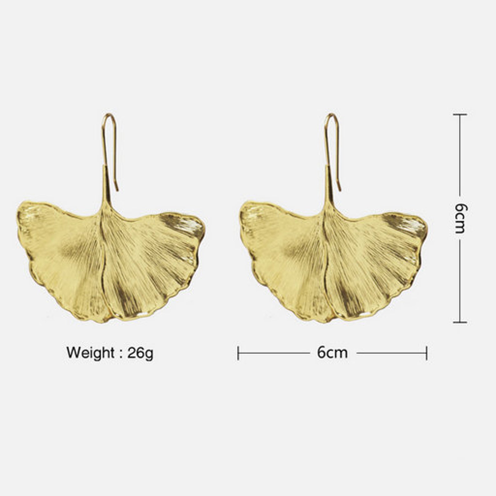 Ginkgo Biloba Earrings Gold Platted Ginkgo Earrings Etsy