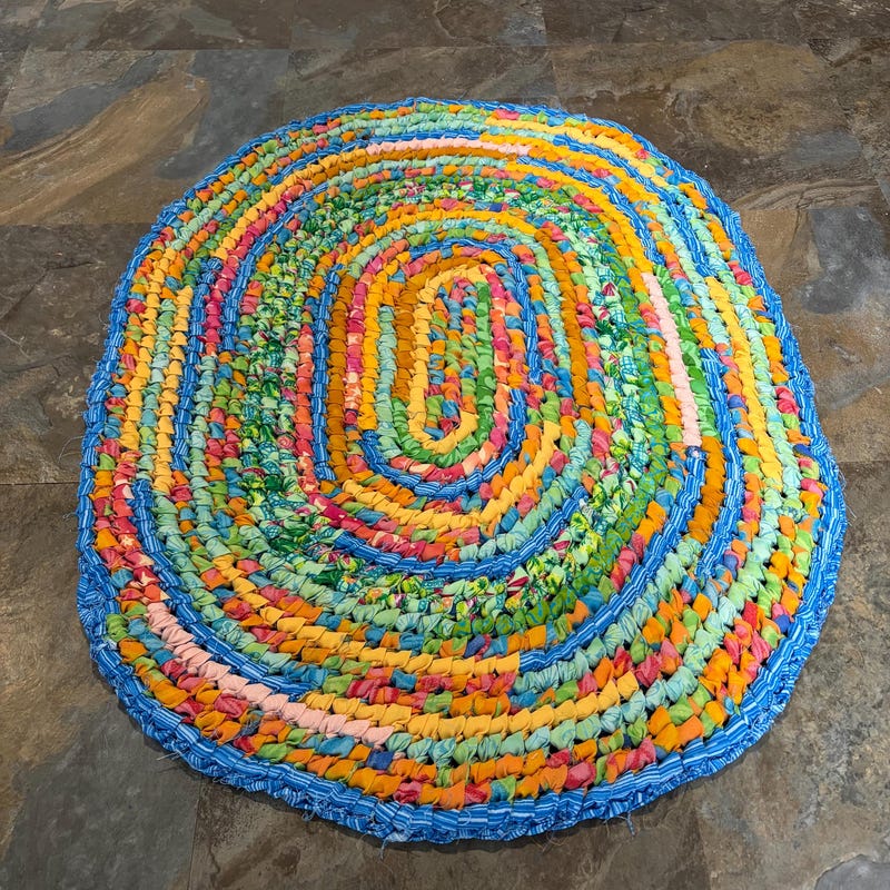 Rag Rug Making Frames Blue Rag Rug Oval - Etsy