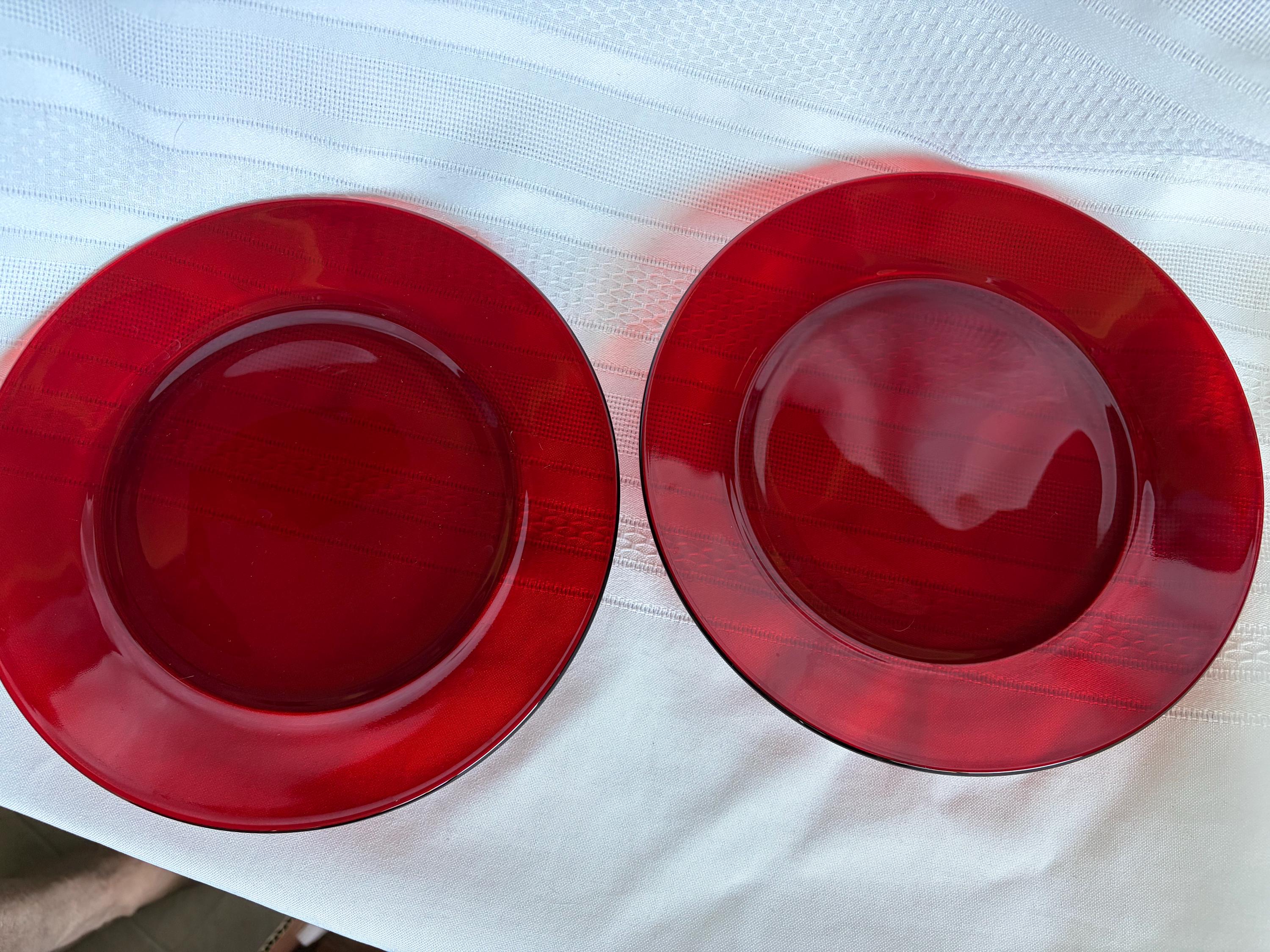 Antique Red Plates - Etsy