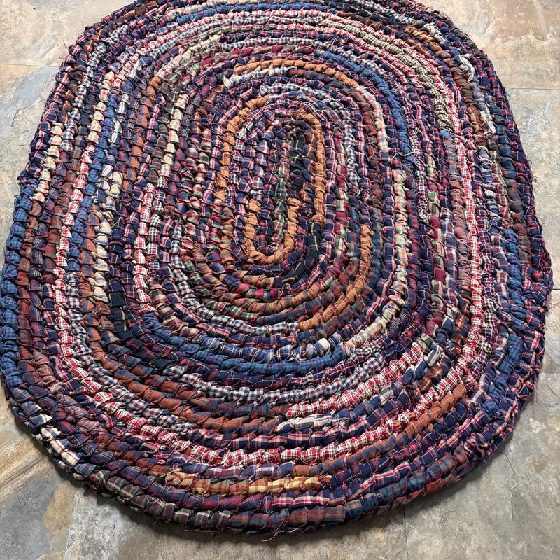 Rag Rug Making Frames Blue Rag Rug Oval - Etsy