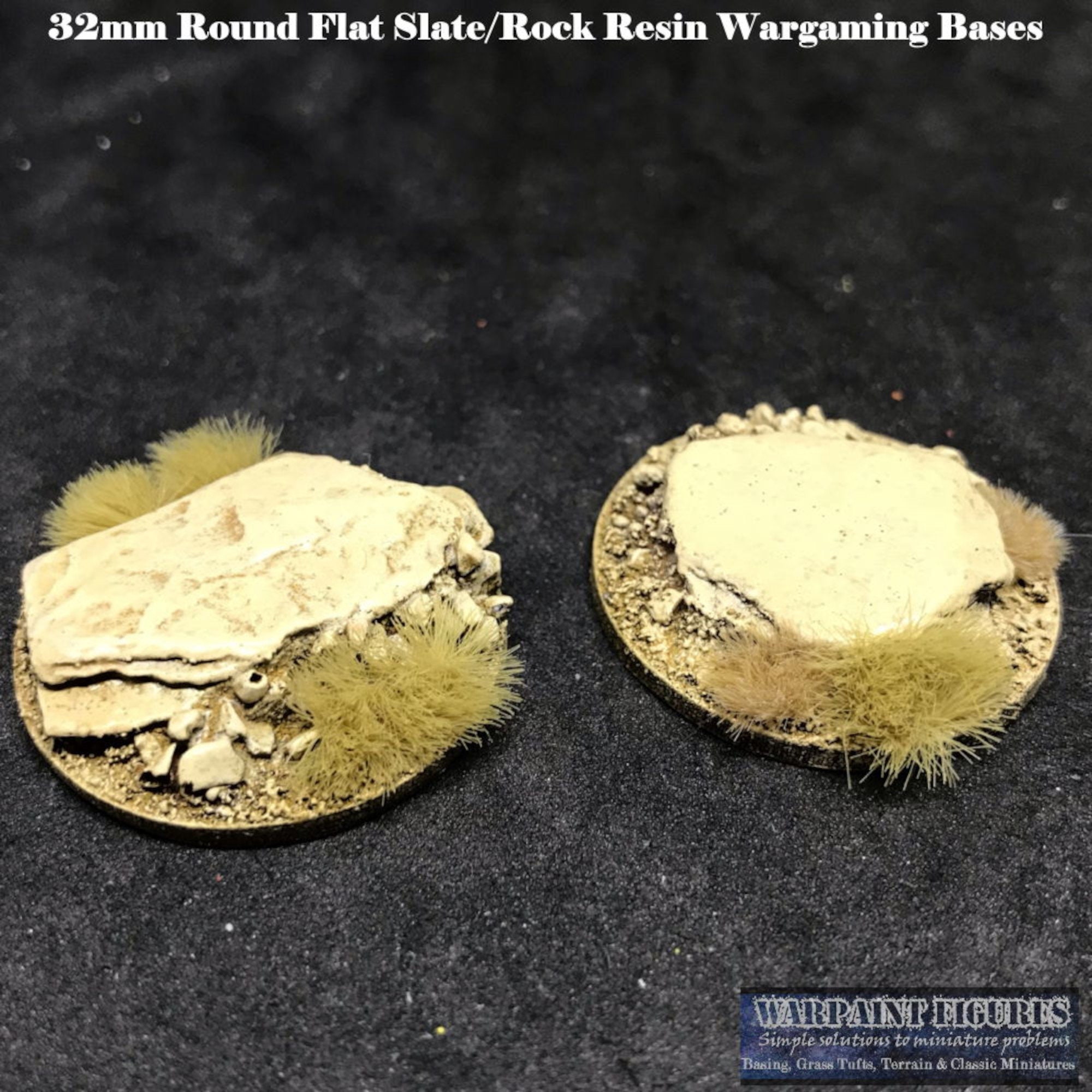 roleplaying 10 x 32mm rock/slate resin bases for warhammer minatures 