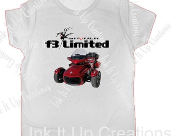 Can Am Spyder Tshirt Motorcycle canam F3