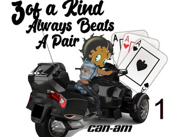 Camiseta Can Am Spyder Motocicleta canam Betty Boop 3 de un tipo