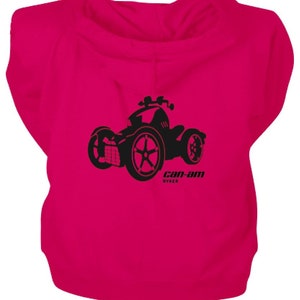 Can Am Ryker Hoodie  Zippered Hooded Motorcycle-LIGHT WEIGHT Hot pink