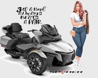 Can Am Spyder T-Shirt Motorrad Canam 3 einer Kind