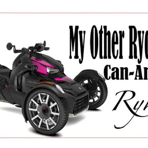 Can Am Ryker License Plate for your Car Customized with your color/model Ryker Motorcycle