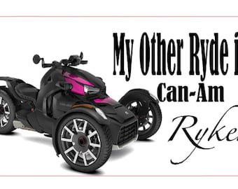 Can Am Ryker License Plate for your Car Customized with your color/model Ryker Motorcycle