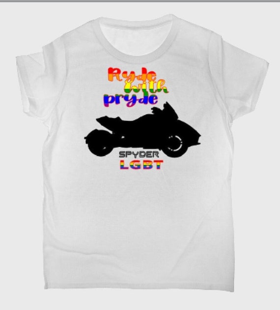 Can Am Spyder Tshirt Motorcycle Pride, LGBTQ, Gay, Lesbian, LGBT -   Canada