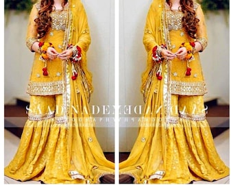 gharara for mehndi