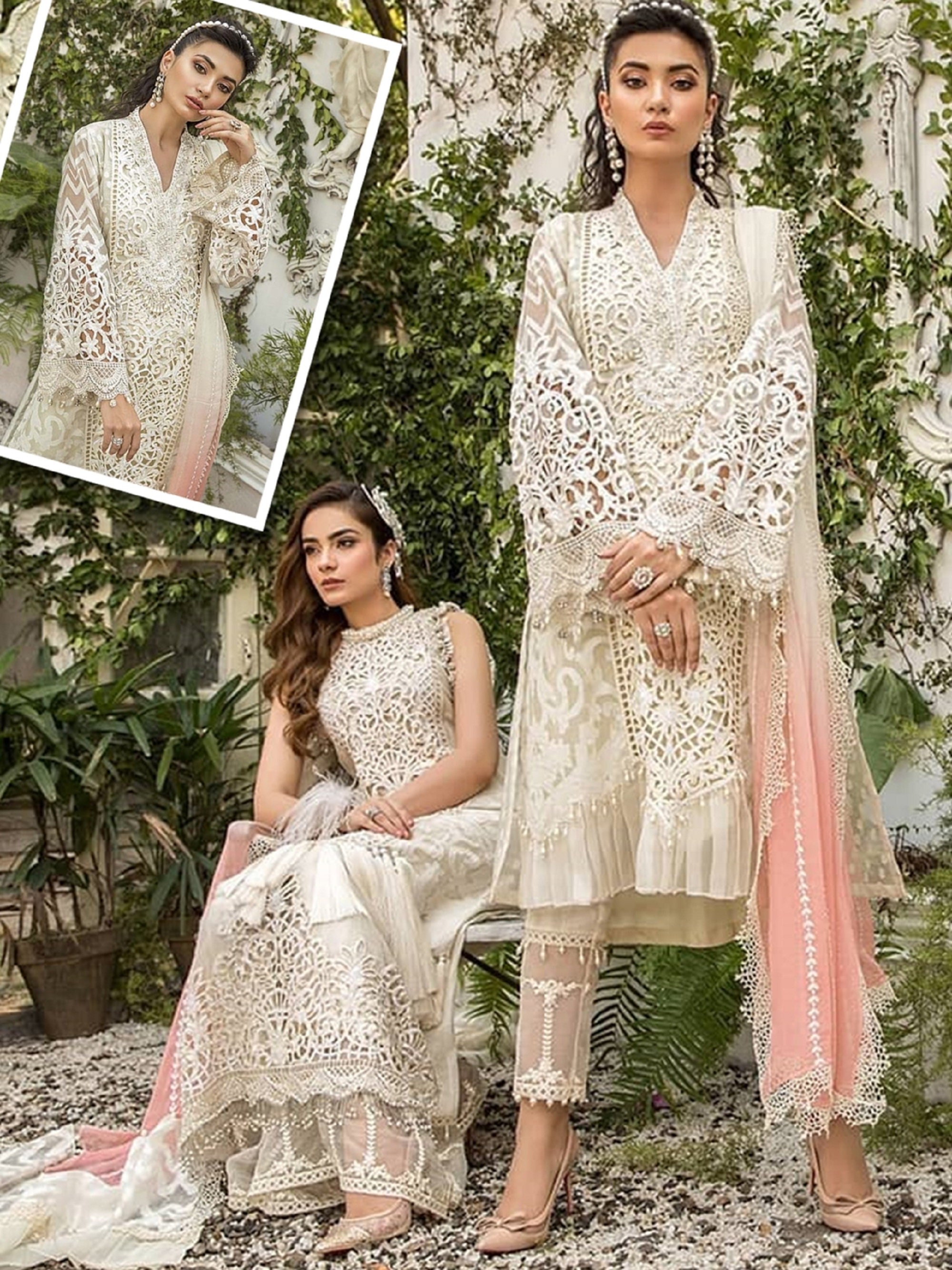Pakistani dresses White wedding dress party wear dress | Etsy