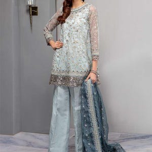 Made to order Pakistani dress designer wedding dress, Party wear clothes, Eid Style salwar kameez Woman.