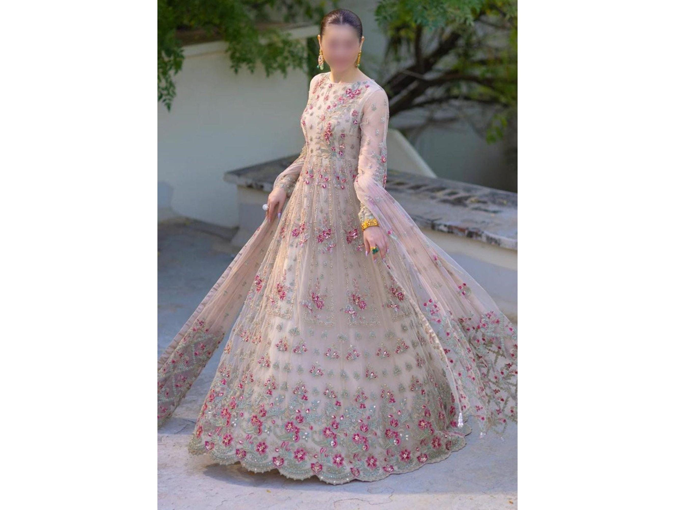 Pink Maxi Pakistani - Etsy Israel