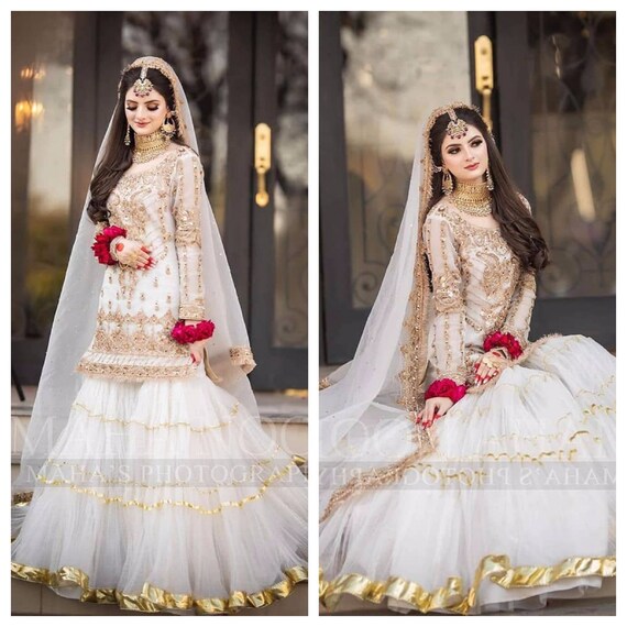 Pakistani Wedding Dress Nikah Dress Bridal Gharara Dress - Etsy